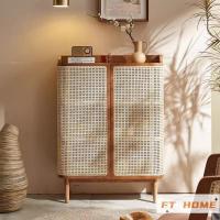 ราคา ตู้เก็บรองเท้าไม้เนื้อแข็งสไตล์นอร์ดิกที่ออกแบบเอง ตู้เก็บของ ญี่ปุ่น (27909467188)