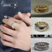 ราคา ของแท้ 100% ของแท้ใหม่ DIOR ตัวอักษรแฟชั่นแหวน (28373223168)