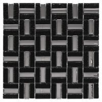 ราคา [พร้อมส่ง] HomeDoDee โมเสคแก้ว 30X30 ซม. กาล่าซิลเวอร์ แบล็ค โมเสค กระเบื้องโมเสค โมเสคแก้ว (8090981335)