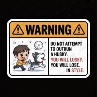 ราคา สติ๊กเกอร์ ติดรถ สติ๊กเกอร์กันน้ำ WANCD warning ระวัง หมา Dog CHIHUAHUA BEAGLE POODLE ไซบีเรียน ฮัสกี้ SIBERIAN HUSKY (44418072525)