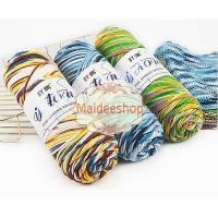 ราคา ไหมพรมคอตตอนนมเส้นใหญ่ 5Plyสีเหลือบ น้ำหนัก100กรัม MilkCotton Yarn (9712394082)