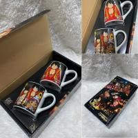 ราคา SET BOX แก้วหูจับเซรามิค 2 ใบ ลายการ์ตูนวันพีช ขนาดแก้ว 3 นิ้ว ของแท้ Japan (14952665312)