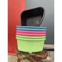 ราคา กระถางพลาสติกกระถางต้นไม้กระถางเข้ามุมพลาสติกเข้ามุมกระถางเพาะชำ กระถางปลูกผัก กระถางพลาสติกกระถางรางหมู กระถางกลม (10970502823)