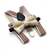 ราคา Baby Kids Suspenders with Bow Tie Set Fashion Striped 1-7Years Boys Girls Suspenders for Party Performance (28000593454)