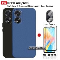 ราคา HP Oppo A18 A38 A98 4G 5G Soft Case Matte Anti-Slip ฟรีหน้าจอและเลนส์กล้องสําหรับโทรศัพท์มือถือ (44651583139)