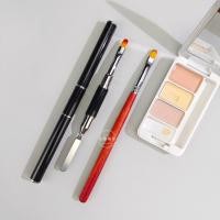 ราคา ครึ่งวงกลมคอนซีลเลอร์ แปรงแปรงLip แปรงหัวแบนบางเฉียบ Dark Eye CirclesTear Gapเส้นตกแต่งหัวคู่พร้อมหมวกไม้พายสแตนเลส (25734826186)