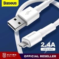 ราคา Baseus Mini Micro USB Data Cable 1M White Cable Charger HP Samsung Xiaomi 2.4A (10241523582)