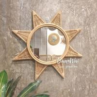 ราคา บ้านหวาย - กระจกกรอบหวาย กระจกตกแต่งผนัง กระจก Sun-9 (40752306667)