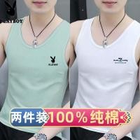 ราคา VEST ผ้าฝ้ายแท้ Playboy จากซินเจียง สไตล์เพียวเลย์บอย สบายๆสำหรับออกกำลังกายและวันพักผ่อน (55901479140)