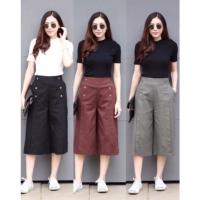 ราคา กางเกงขา 5 ส่วนแต่งกระดุมผ้าลินินและผ้ายีนส์ กางเกงขาบาน5ส่วนแต่งกระดุมหน้า6เม็ด กางเกงขายาว5ส่วนผ้าลินินผู้หญิง ลินิน (7741997750)