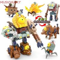 ราคา MUSICMART Plant Zombie Deformation, Action Figure ของเล่น Zombie Robot Doll, ของเล่นเด็ก 5 in 1 Mech PVZ Assembly Kids Gift (47151644528)