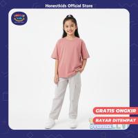 ราคา KATUN ซื่อสัตย์ KIDS เสื้อยืดขนาดใหญ่ธรรมดาสําหรับสาว Levi Cotton Dusty Pink 24s พรีเมี่ยมหนา 2 - 14 ปี (46400658460)