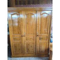 ราคา ตู้ผ้าไม้สักแบบบานเปิดปิด3บาน (41463949011)