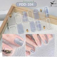 ราคา ANXIO4 แผ่นแปะเล็บ, 14Strips Full Cover Gel Nail Stickers, กันน้ํา Floritistic Semi Cured Nail Art สติกเกอร์ DIY ทําเล็บ (53950064844)