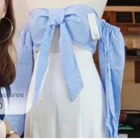 ราคา เกาะอกผูกโบว์หน้า แขนยาว (1953840739)