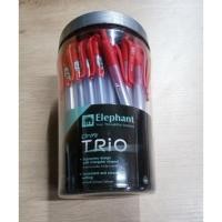 ราคา ปากกา ตราช้าง TRiO หมึกสีแดง 0.5 มม. (1x50 ด้าม) (22017286718)