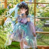 ราคา หางนางเงือกเด็ก ชุดเด็กผู้หญิง 2025 ฤดูร้อนใหม่ ชุดเจ้าหญิงหางปลาโลลิต้าสำหรับเด็กผู้หญิง ฮาโลวีน เด็กผู้หญิง (41852034285)