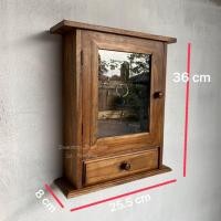 ราคา ตู้เก็บกุญแจไม้สัก ตู้แขวนกุญแจ (12 พวง มีลิ้นชัก) ผลิตจากไม้สักแท้ 100% [ด้านหลังตู้เป็นไม้อัดสัก] (12371277980)