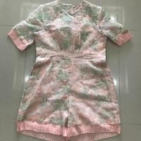 ราคา Sale Sale จั๊มสูทขาสั้นผ้าแก้ว สำหรับสาวอวบ ไซส์ Plus+ ป้าย Something (524137349)