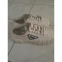 ราคา รองเท้าprada double wheel platform sneakerแท้มือสอง (24178413198)