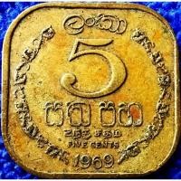 ราคา เหรียญ​ ศรีลังกา​ Sri​ Lanka 5 Cents, ใช้แล้ว​, #​4432 (26929694205)