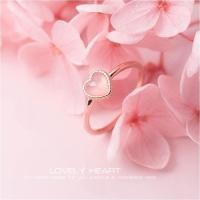 ราคา โค้ดลด 12% แหวนเงินแท้ 92.5% Lovely heart RGS-003 ประดับหินสีชมพู รูปทรงหัวใจ ปรับขนาดได้ (11931162284)