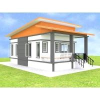 ราคา แบบบ้านโมเดิร์นชั้นเดียว P-02 พร้อมยื้นก่อสร้างได้เลย พร้อมรายการประมาณราคาBOQ ปรับเปลียนสีบ้านใด้ (18336740091)