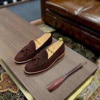 ราคา British รองเท้าหนังกลับ Suede - Tassel Loafer (Brown) (42852890166)