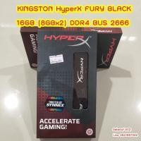 ราคา RAM PC KINGSTON HyperX FURY BLACK 16GB (8GBx2) DDR4 BUS 2666 ของใหม่มือ1 (7744902658)