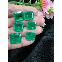 ราคา มรกต พลอยโคลัมเบีย LAB columbia Green Emerald Lab emerald 2 pieces sizes 10x12mm 1 pieces 12x14mm 1 pieces (21474741652)