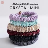 ราคา (1ชิ้น)ไซส์ MINI รุ่น Crystal ยางมัดผมผ้าไหมมัลเบอร์รี่ by SO SILK mulberry silk scrunchies (20950260078)
