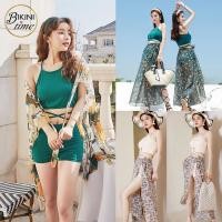 ราคา BikiniTime SB109 มี3สี ชุดว่ายน้ำบิกินี เซ็ท3ชิ้น สีเขียว,ครีม,เหลือง มีฟองน้ำเสริม พร้อมผ้าคลุม (7619603694)