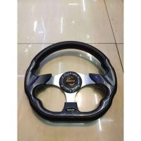 ราคา พวงมาลัยแต่ง momo วงแคปล่าดำก้านเงิน วง12'นิ้ว แต่งซิ่งสวยจัด (7279491762)