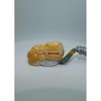 ราคา jade จี้หยกพม่าแท้ แกะสลักรูปปี่เซี๊ยะเงินทอง หยกสีเหลืองขาวหรือเรียกว่าหยกเงินทอง(jadeite type A)หยกพม่าแท้ (28012077707)