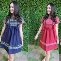 ราคา ชุดพื้นเมือง ผ้าไทย อก38 เดรสผ้าฝ้ายเชียงใหม่ทรงเกาหลี (1900480949)