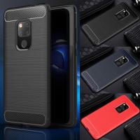 ราคา สําหรับ Huawei Mate 20 Pro Mate 20 X Mate 20 Lite Hybrid Slim Brushed Texture คาร์บอนไฟเบอร์กันกระแทกนุ่มฝาครอบ (15237210333)