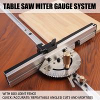 ราคา Brass Handle 450mm Miter Gauge With Box Jiont Jig Track Stop Table Saw Router Miter Gauge Saw Assemb (43025455019)