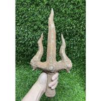 ราคา ตรีศูลพญานาคเนื้อทองเหลืองขอเก่าโบราณน่าสะสม (17406453369)