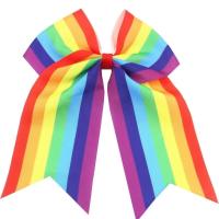 ราคา ยางรัดผมโบว์สีรุ้ง โบว์ผูกผมสีรุ้ง สีรุุ้ง โบว์สีรุ้ง โบว์ LGBT Rainbow Pride Ribbon Elastic Hair Band (28389224058)