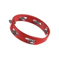 ราคา pinkdayone02-TH WOTAO กลองขนาด 10 นิ้วสำหรับผู้ใหญ่ Pleasant Jingle Sound สีแดง Hand Cranked Bell แหวนไม้โลหะเครื่องเคาะจังหวะ Home School PARTY Supplies แถวเดียว (46951547112)