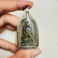 ราคา เหรียญหลวงพ่อไปล่ วัดกำแพง เหรียญหล่อโบราณยอดพุทธคุณ จี้พระเลี่ยมกรอบเงินแปะตั๊ง (25278787436)