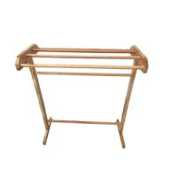 ราคา ราวตากผ้าไม้ยางพารา 4 เส้น สีธรรมชาติ (25614947703)