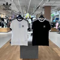 ราคา 【พร้อมส่ง】ของแท้ 100% เสื้อยืดลําลอง แขนสั้น คอกลม พิมพ์ลาย Adida s Clover สีดํา และสีขาว สําหรับผู (26650782464)