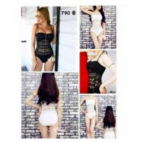 ราคา [เก็บโค้ดหน้าร้านลด50฿] ชุดว่ายน้ำวันพีช บิกินี่ลูกไม้ โชว์หลัง สีขาว ฟรีไซส์ (2791782432)