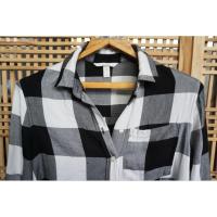 ราคา H&M ไซด์ 34 (ของแท้) ลายสก๊อตตารางขาว-ดำ-เทา (23575225996)