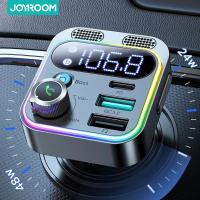ราคา Joyroom Bluetooth 5.3 เครื่องส่งสัญญาณ FM สําหรับรถยนต์, [Stronger Dual Mics Deep Bass Sound] , 48W PD&QC3.0 Car Charger อะแดปเตอร์บลูทูธ (29292982058)