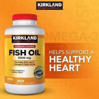 ราคา Kirkland Fish Oil 1000mg. (400 Softgels) น้ำมันปลาจากปลาทะเลน้ำลึก ลดไขมันอุดตันเส้นเลือด ป้องกันโรคหัวใจ (9982123204)