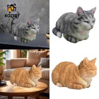 ราคา โคซี ตุ๊กตาแมวนอนรูปปั้นแมวทันสมัยเหมือนจริงประติมากรรมแมวเครื่องประดับสนามหญ้า (50451371446)