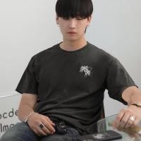 ราคา Embroidered Logo Tee Garment-Dyed T-shirt เสื้อยืดแขนสั้น สีดำ คอลเลคชั่น DefxRepresent (16803831053)
