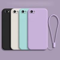 ราคา แฟชั่น ใหม่ Vivo Y71 Y83 Y55 Y53 2017 กรอบกันชนสี่เหลี่ยม Slim Soft TPU เคสซิลิโคนพร้อมสายคล้องมือ Lanyard (41259133249)